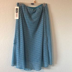 I.N. Studio Blue Patterned Skirt